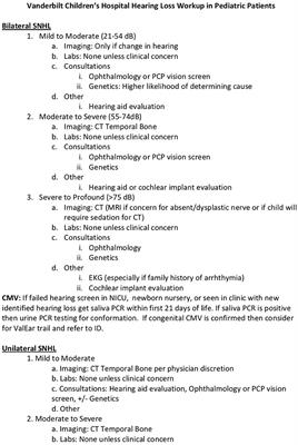 Genetic and Non-genetic Workup for Pediatric Congenital Hearing Loss